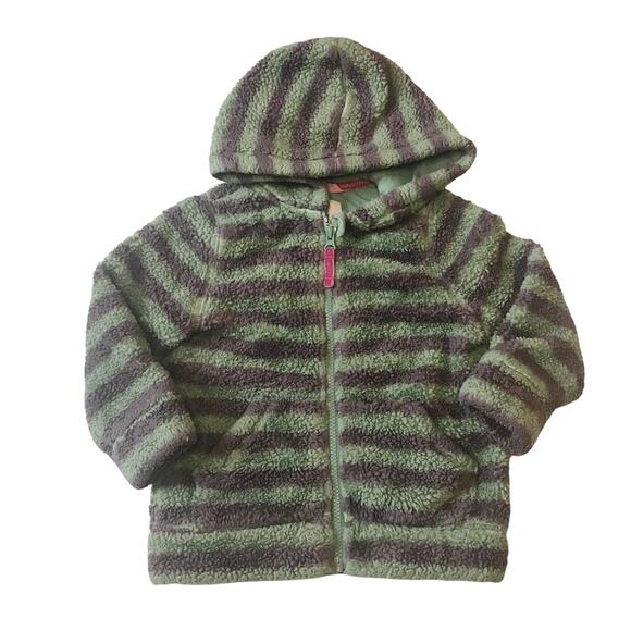 Mini Boden Sherpa Striped Hooded Sweatshirt 2-3Y - Picture 1 of 5